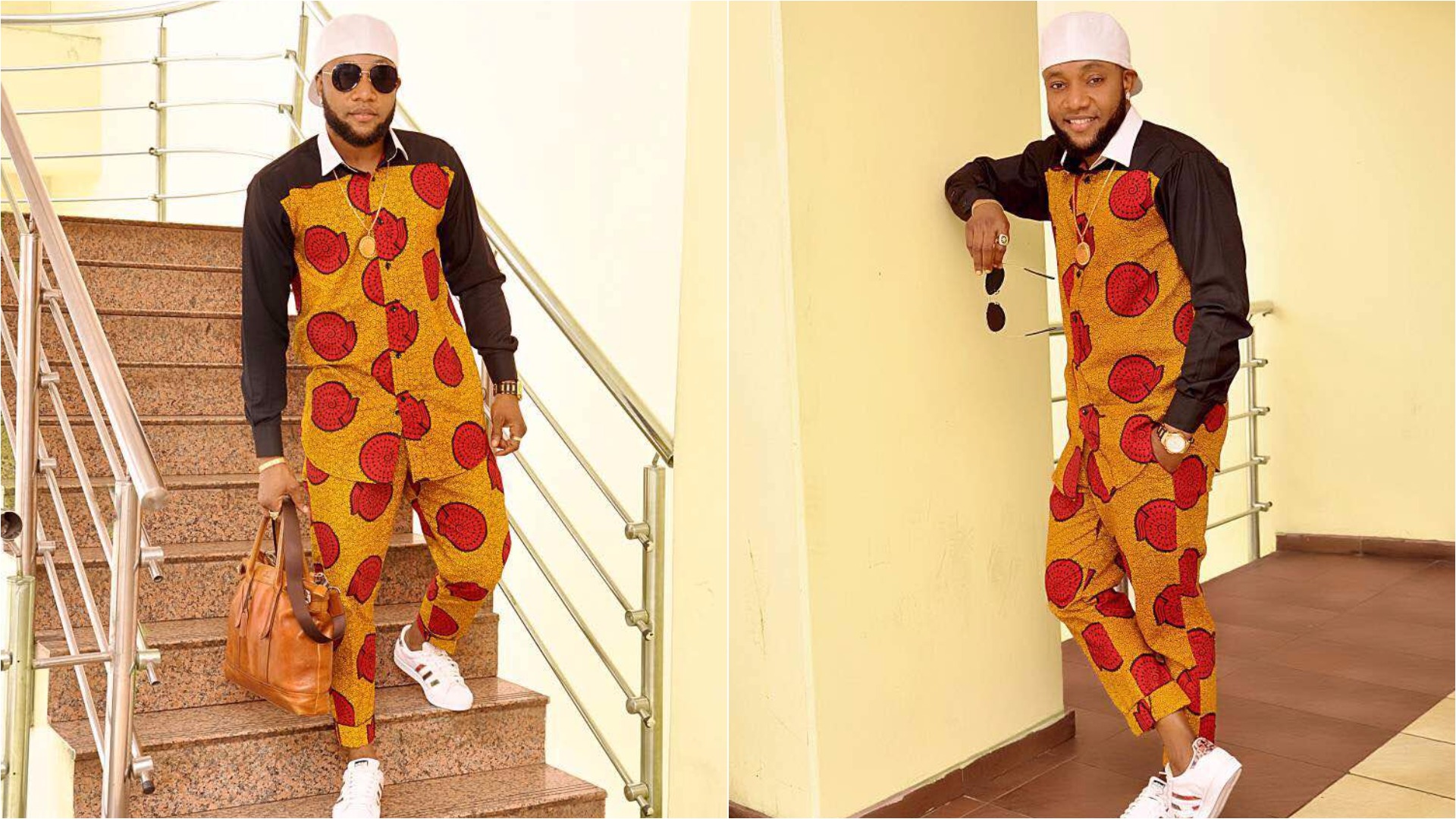 Yay or nay: Kcee steps out in this Ankara outfit