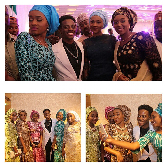 Korede Bello Takes Selfie With President Buhari's Daughters, Calls Zahra Bae! PHOTOS