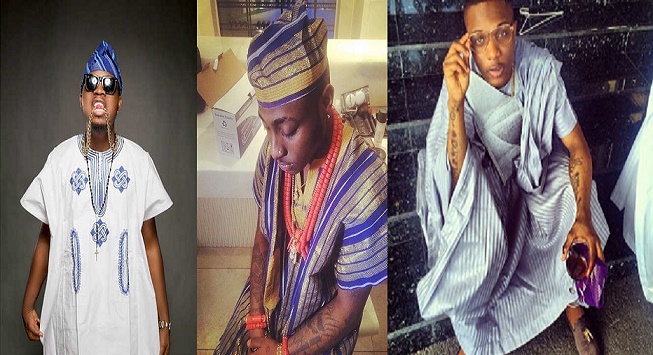Wizkid Vs. Davido Vs. Olamide..Who Rocked The Traditional 'Agbada' Outfit Best? (Photos)