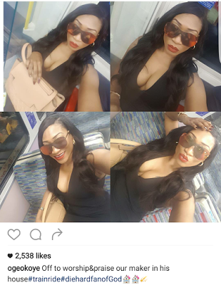 Photos: See What Nollywood Actress Oge Okoye Wore to Church That Got Her in Trouble