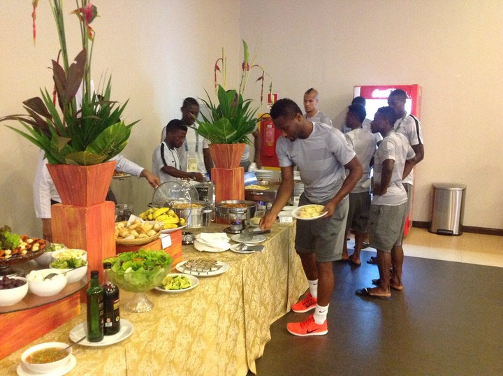 Mikel Obi & Teammates Pictured Having Lunch Ahead Of Today's Olympic Match With Sweden (Photos)