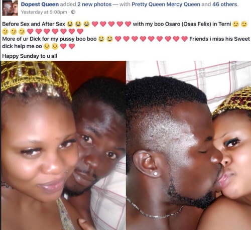 Nigerian Couple Set Relationship Goals By Sharing Before & After Lovemaking Photo