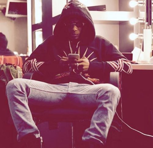 Wizkid Shows Off Swag On The Set Of Video Shoot As He Rocks N1m 'Gucci' Hoodie (Photo)