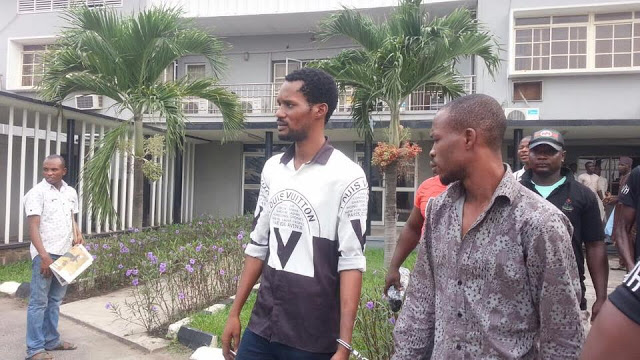 Seun Egbegbe Spotted in Handcuff in Court Today