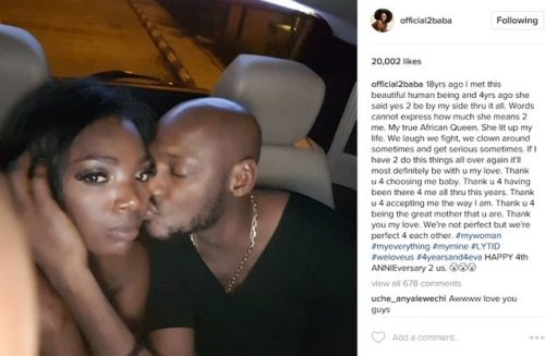 2face & Annie Idibia Celebrate 18 Years Together and 4th Wedding Anniversary