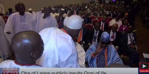 Watch Oba of Lagos Disgrace Ooni of Ife in Public (Video)