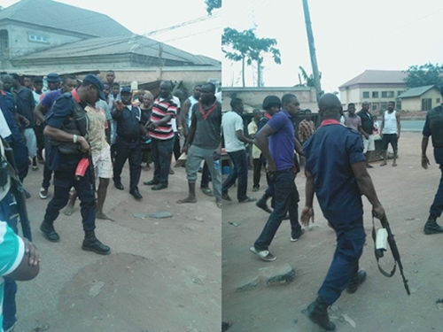 Armed Member of a Notorious Cult Gang Almost Lynched to Death by Angry Mob in Owerri (Photos)