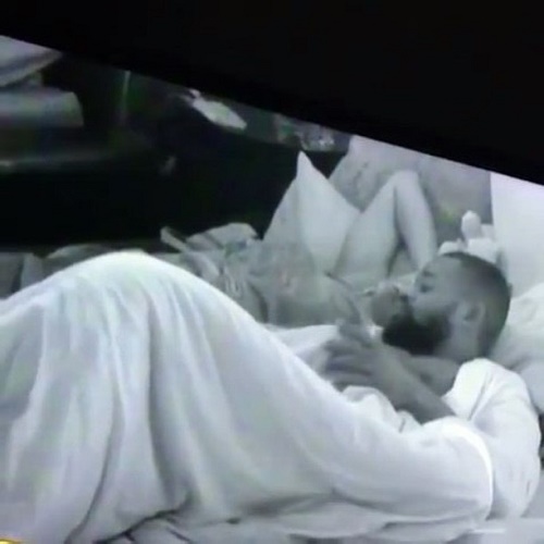 #BBNaija: Nigerians Blast Kemen After He was Caught Touching Tboss While She Slept (Watch Video)