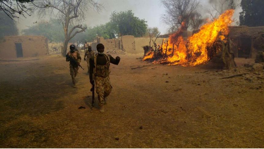 Nigerian Soldiers Finish Off Boko Haram Members Hiding in Borno Forests (Photos)