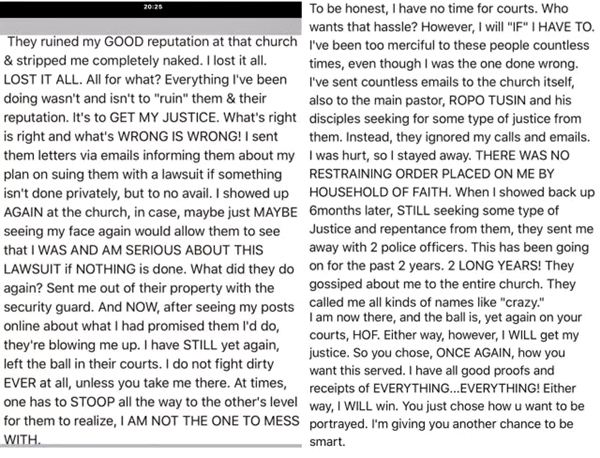 How My Former Church, Head Pastor Shielded an Usher Who R*ped Me - Nigerian Girl Reveals (See Screenshots)