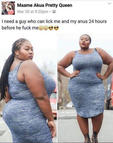 What This Curvy Lady Posted About S*x on Facebook Will Shock You (Photo)