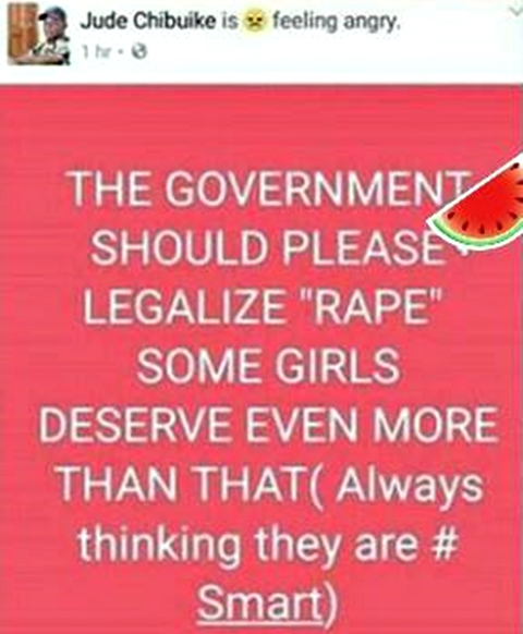 Outrage as Enugu State University Student Asks Government to Legalise R*pe in Nigeria (Photos)