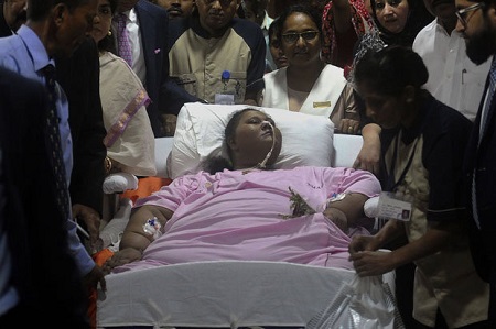 Omg: See the World's Heaviest Woman Who Is Currently In Critical Condition After Crucial Surgery to Lose Weight