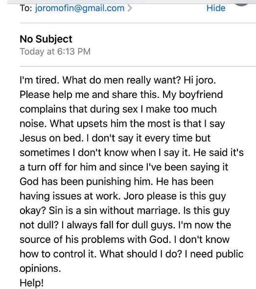 Nigerian Girl Gets into Trouble for Screaming 'Jesus' During S*x R0mp