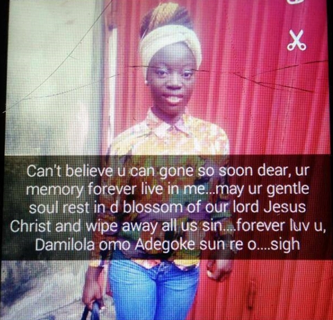 Photos: Lagos State Polytechnic Female Student Commits Suicide by Drinking 'Sniper