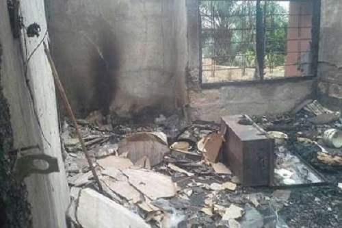 Photo: 20-Year-Old Ghanaian Lady Sets Boyfriend's House Ablaze For Cheating On Her