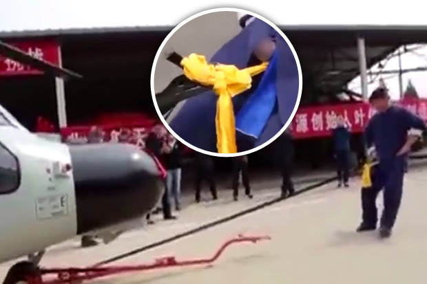 Kung Fu Master Sets New World Record After Using His P*nis to Pull Helicopter (Photos)