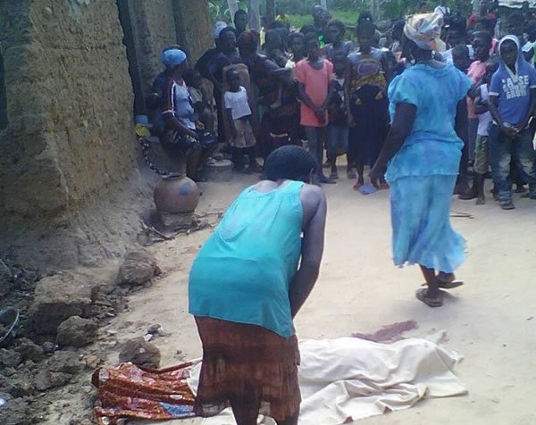Commotion as Collapsing Wall Kills Two Old Women Pounding Fufu (Photo)
