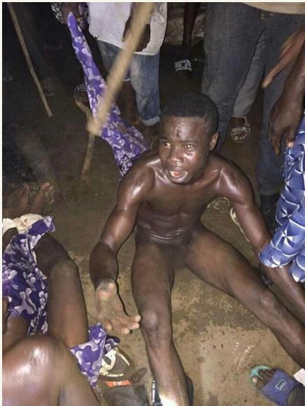 Men Who Allegedly Specialize in R*ping Girls in Ogun Treated to Jungle Justice (Photos)