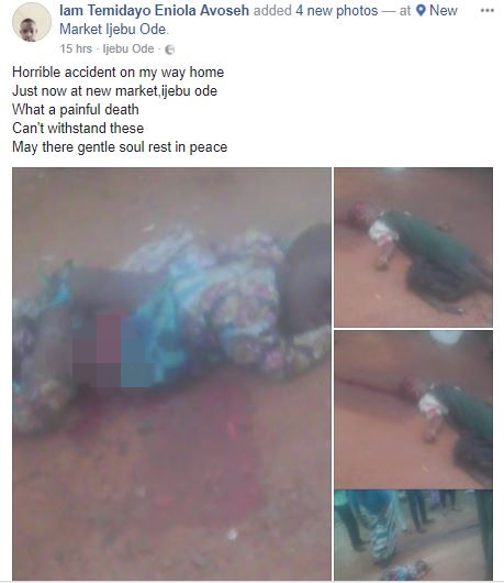 Heartbreaking! See 2 Children Crushed to Death at New Market, Ijebu Ode (Photos)