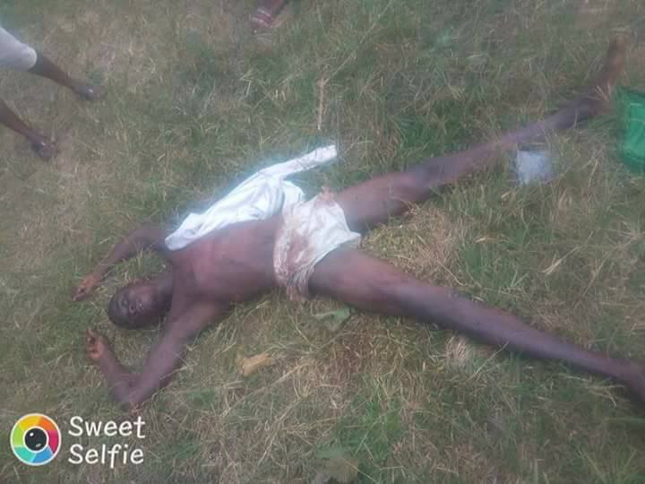 Graphic Photos: Policemen Shoot Dead Two Men Allegedly Terrorizing Residents of a Community In Imo State
