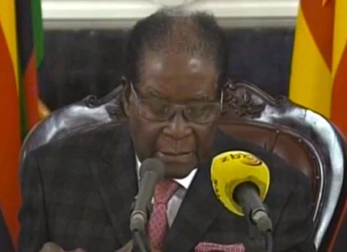 Zimbabwean President, Robert Mugabe Addresses the Nation, Refuses to Resign