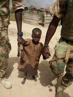 See the 6-year-old Boy Rescued by Nigerian Soldiers From Boko Haram Captivity in Bama