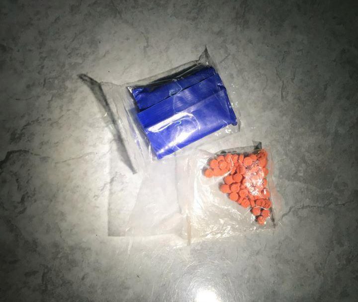 Officers say they found a stash of Methamphetamine pills during the raid