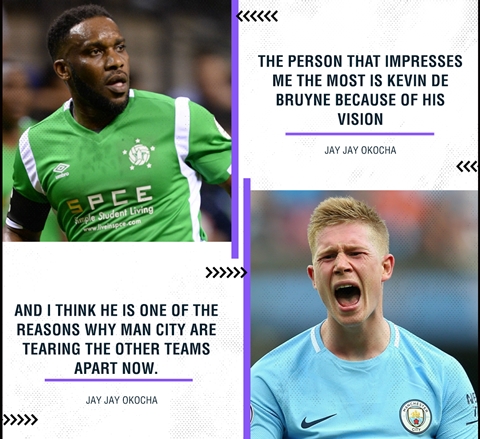 No Regrets Not Winning the Premier League - Jay Jay Okocha Names Man City Star as His Favourite in EPL