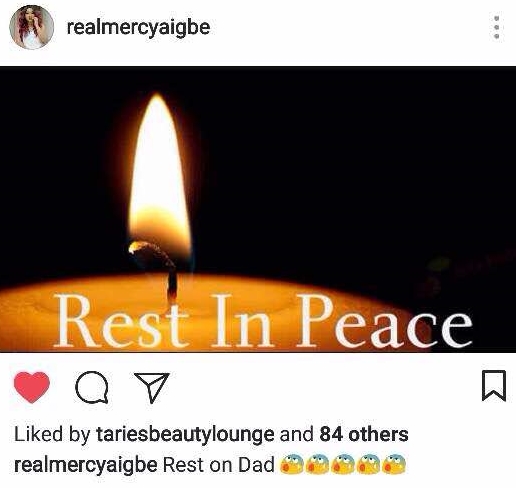 Pretty Actress, Mercy Aigbe in a State of Mourning as She Loses Family Member