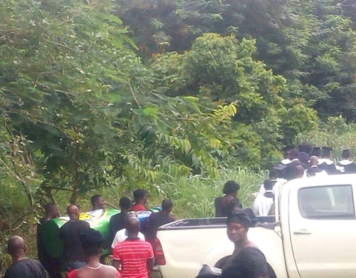 Mourners Left Shocked as Man is Buried in a Star Beer Bottle Casket in Ghana (Photos)