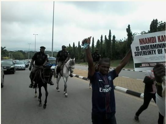 Arrest Nnamdi Kanu Now - Northern Youths Protest in Abuja (Photos)