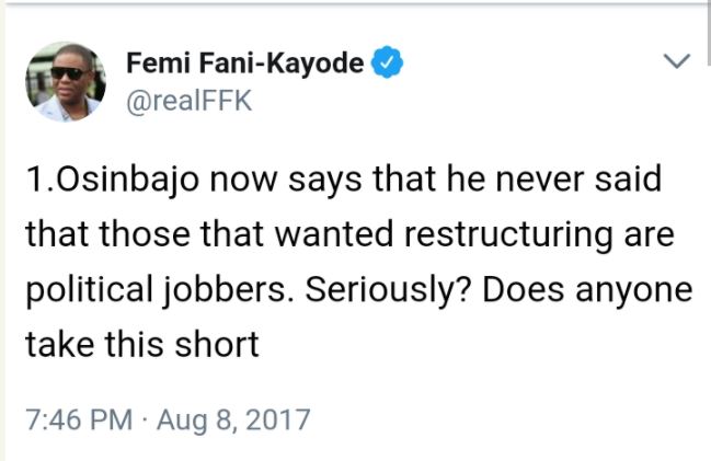 Osinbajo is Sick, His Nightmare Just Started - FFK