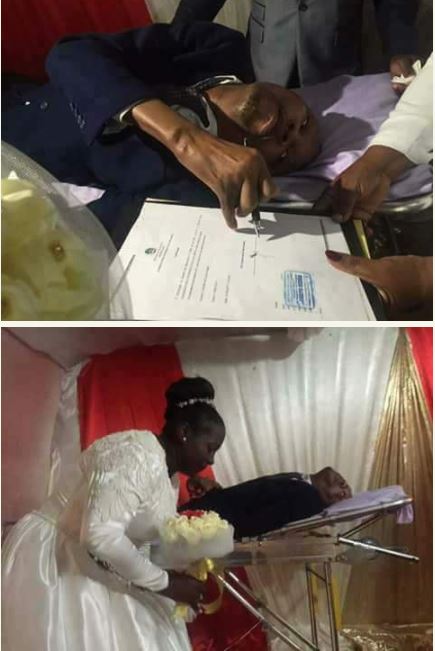 Seriously Ill Man Weds His Wife While on Sick Bed in Hospital (Photos)