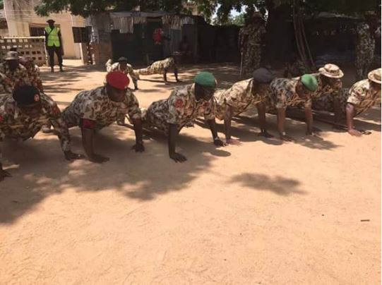 See What Buratai Was Spotted Doing With Soldiers Fighting Boko Haram (Photos)