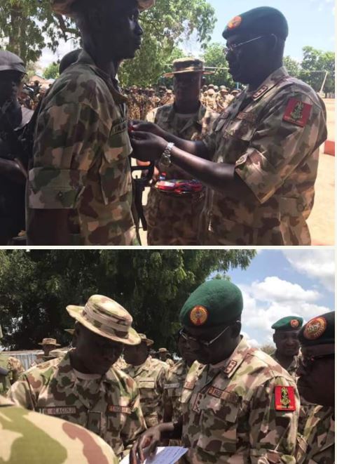 See What Buratai Was Spotted Doing With Soldiers Fighting Boko Haram (Photos)