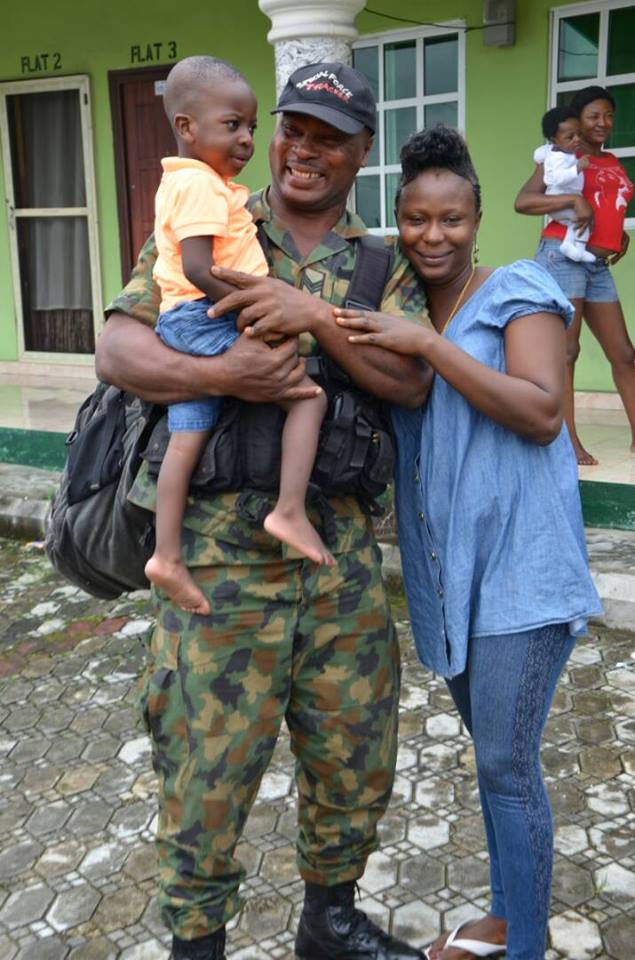 So Sweet! Nigerian Soldier Surprises Family as He Returns From Fighting Boko Haram (Photos)