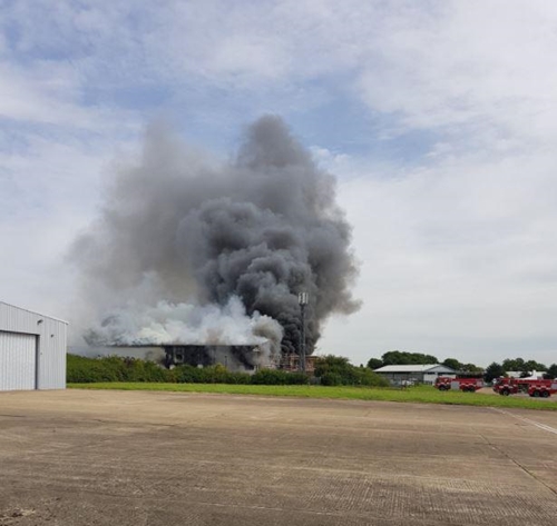 BREAKING News: Fire Explosion Breaks Out at London Southend Airport Hangar (Photos)
