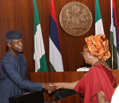 Acting President, Osinbajo Inaugurates 15 New FG Permanent Secretaries in Aso Rock (Photos)