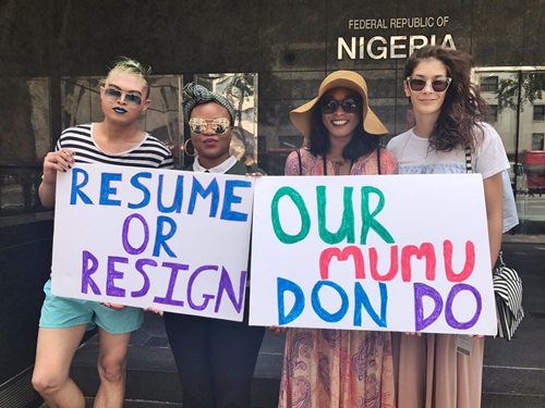 SaharaReporters Publisher, Yele Sowore Leads #ResumeOrResign Protest Against Buhari in New York (Photos)