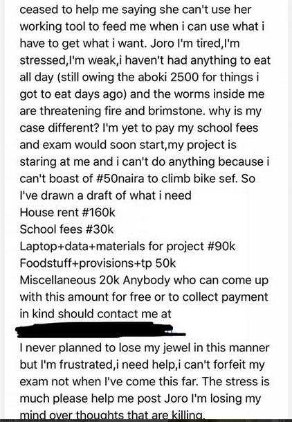 23-year-old University of Abuja Female Student Offers Her Virginity for Sale at N350,000...See Details