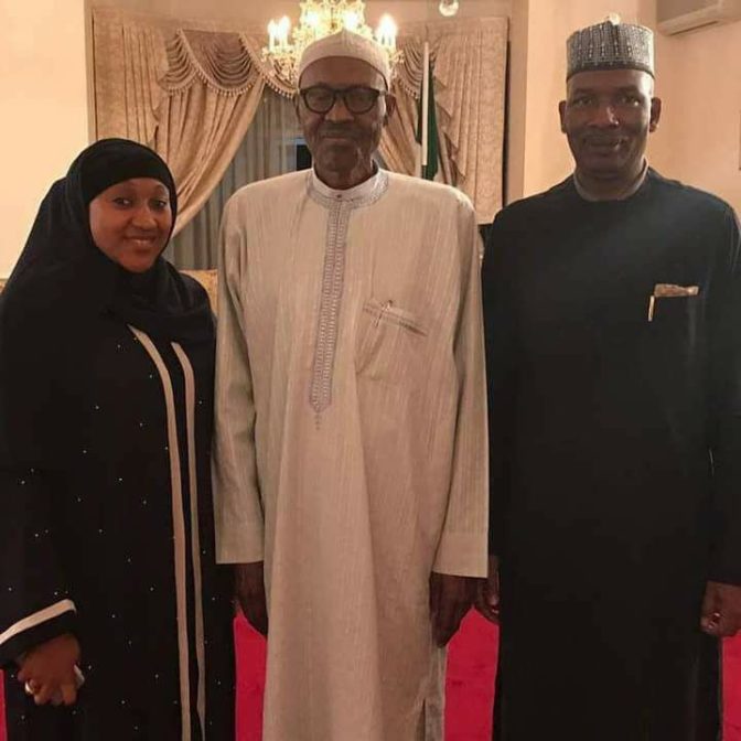President Buhari Poses With His Pretty Daughter at Abuja House, London (Photo)