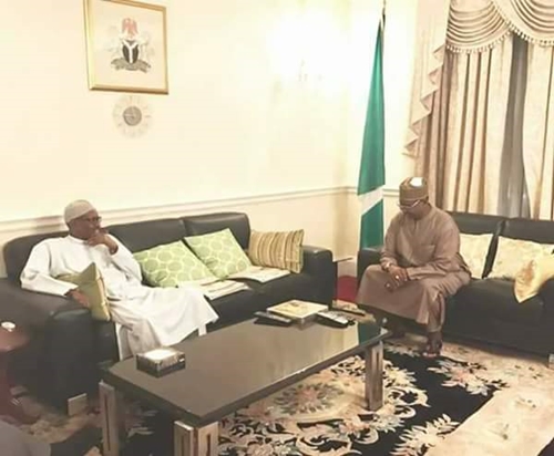 President Buhari Receives Alhaji Bashir Usman Tofa in London (Photos)