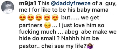 I Want to Be Daddy Freeze's Babymama, I F*cking Love Him - Goddess of X, Maheeda Reveals