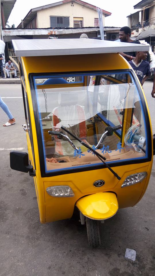 See the Solar-Powered Tricycle Reportedly Built By Nigerian Man in Lagos (Photos)