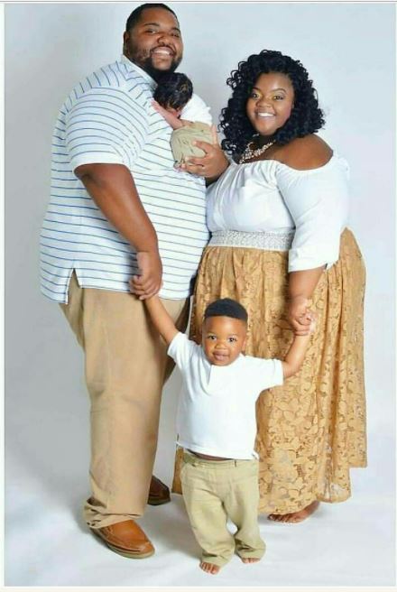 See a Family Photo of a Big Man and His Plus- Size Wife that Got People Talking