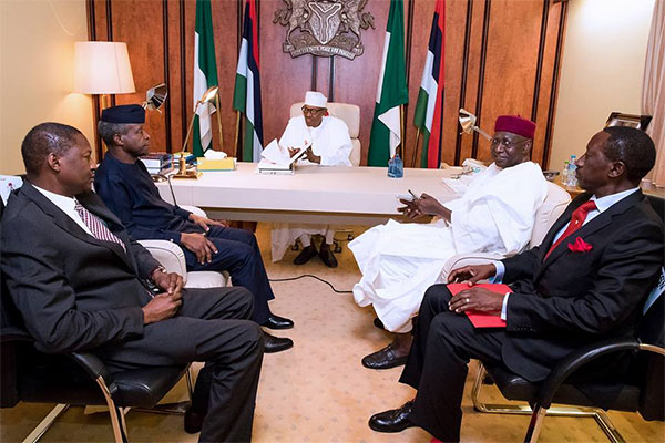 See Photo of Osinbajo Submitting Probe Report on SGF and NIA to President Buhari