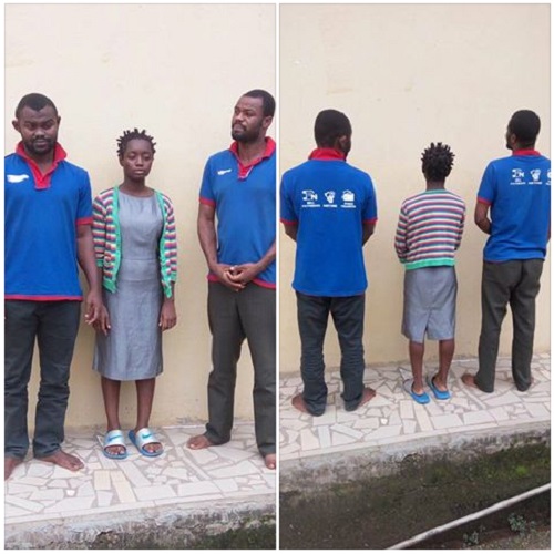 See the Female Frauster Caught by Policemen in Imo State After Defrauding People N70million (Photos)