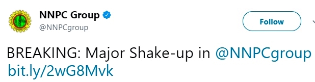 BREAKING News: Major Shake-up in NNPC With Appointments and Deployments of Top Executives