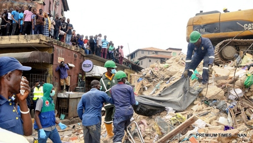 Residents in Panic Mode as Three-storey Building Collapses in Ojo, Lagos